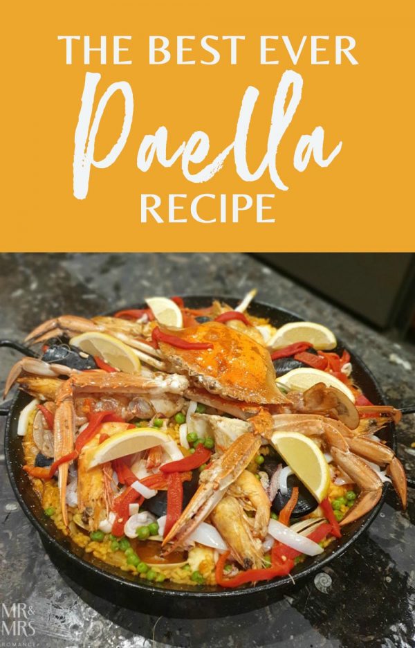 How to make traditional seafood paella recipe - Mr and Mrs RomanceMr