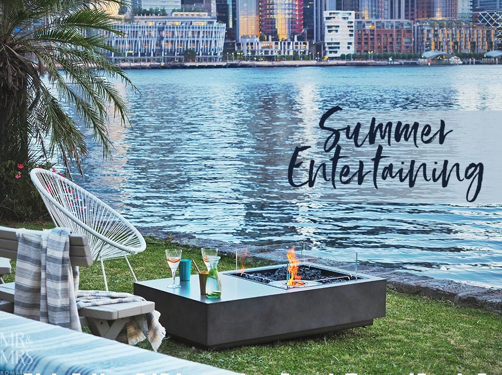 EcoSmart Fire Manhattan 50 fire table - summer entertaining