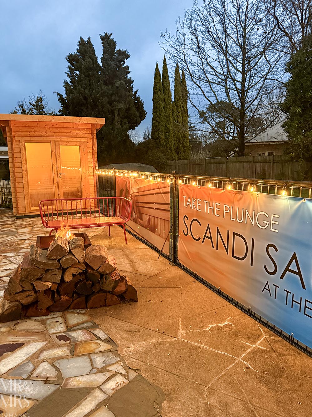 Oriana Motel, Orange NSW - Scandi sauna and wood-pile fire pit