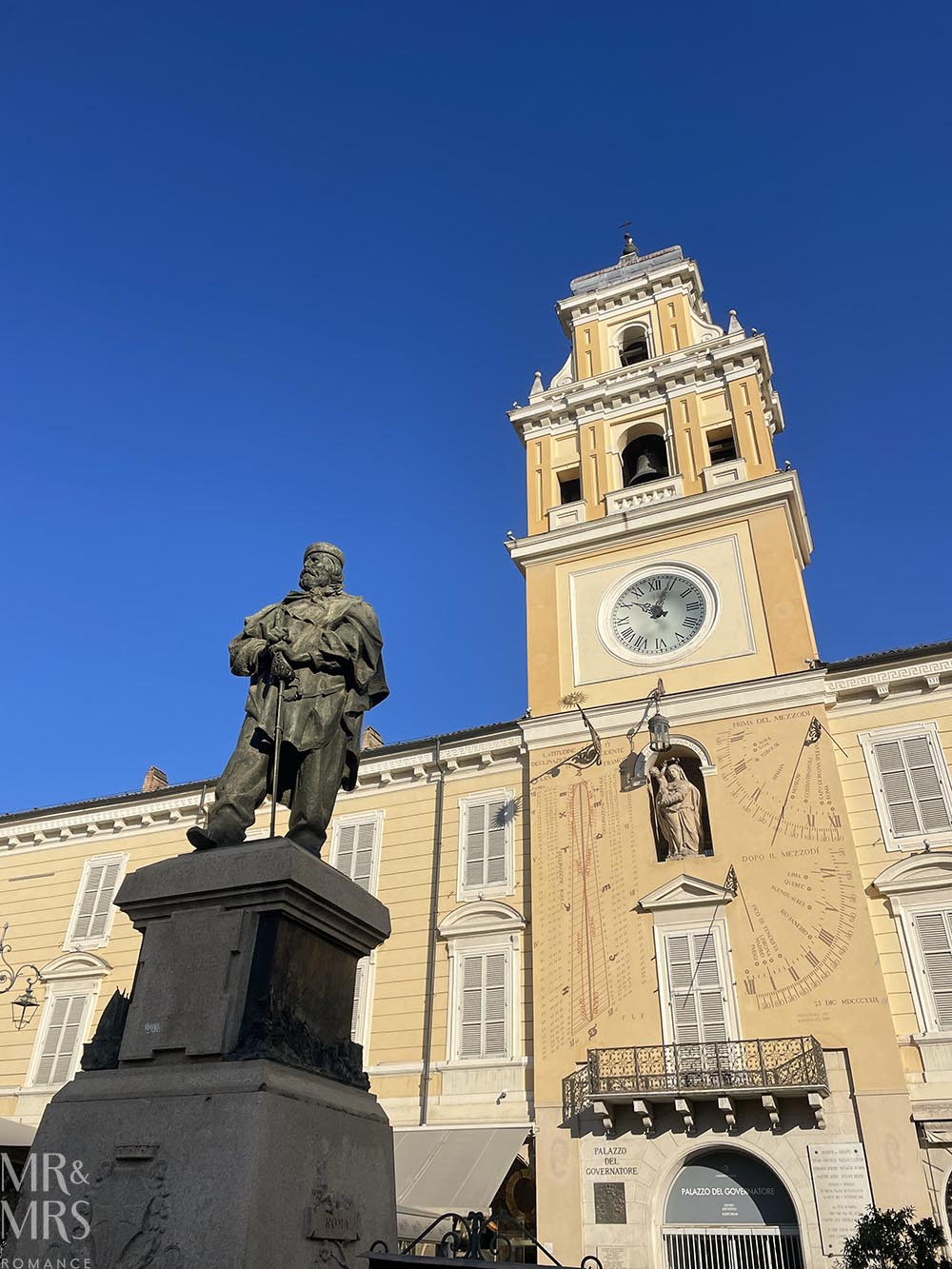 Governor's Palace and Piazza di Garibaldi in Parma, Italy. Tour of parmegiano reggiano parmesan cheese and prosciutto di Parma in Parma Italy