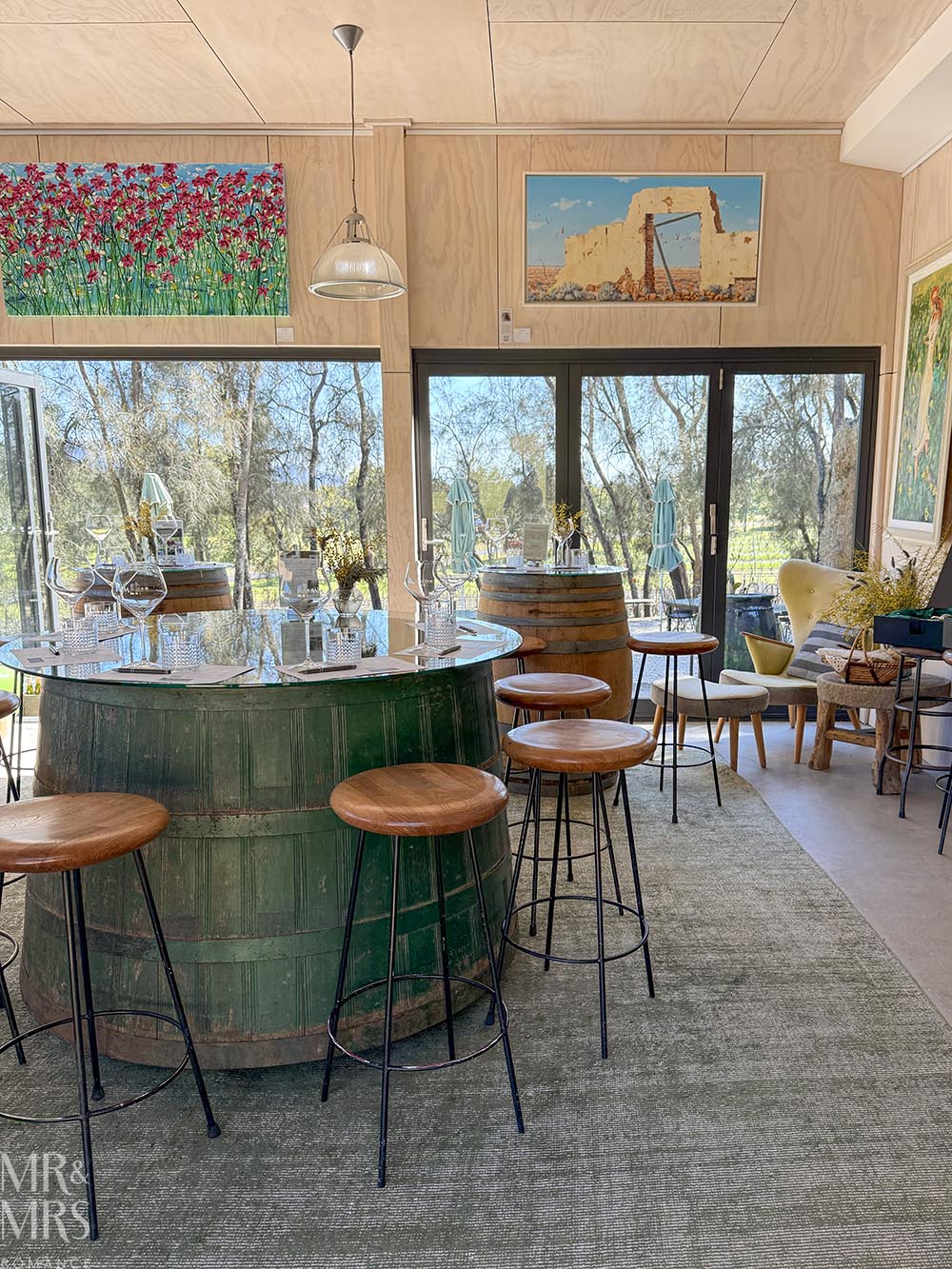 Inside Winmark cellar door. Where to stay in the Hunter Valley / Broke-Fordwich