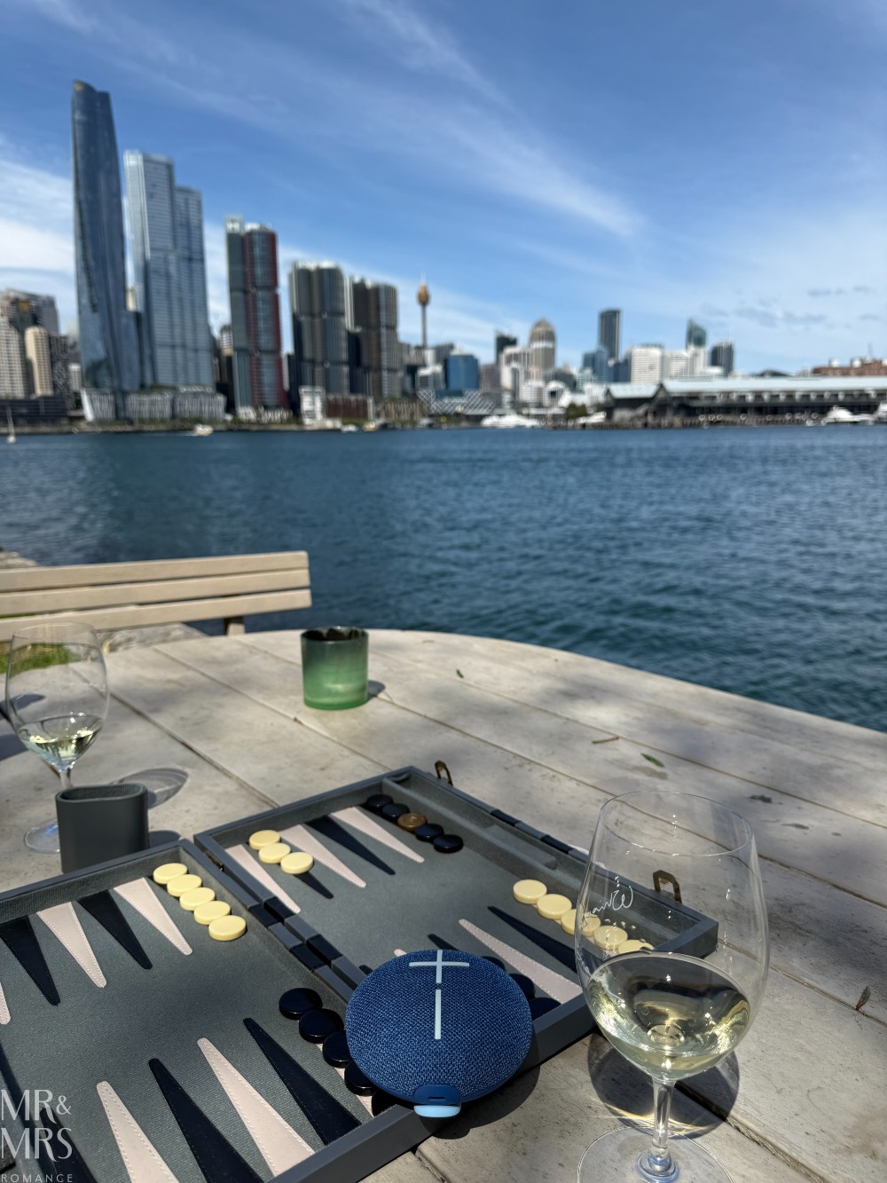 Flavour of the Month - Oct 2025 - backgammon and wine on the water