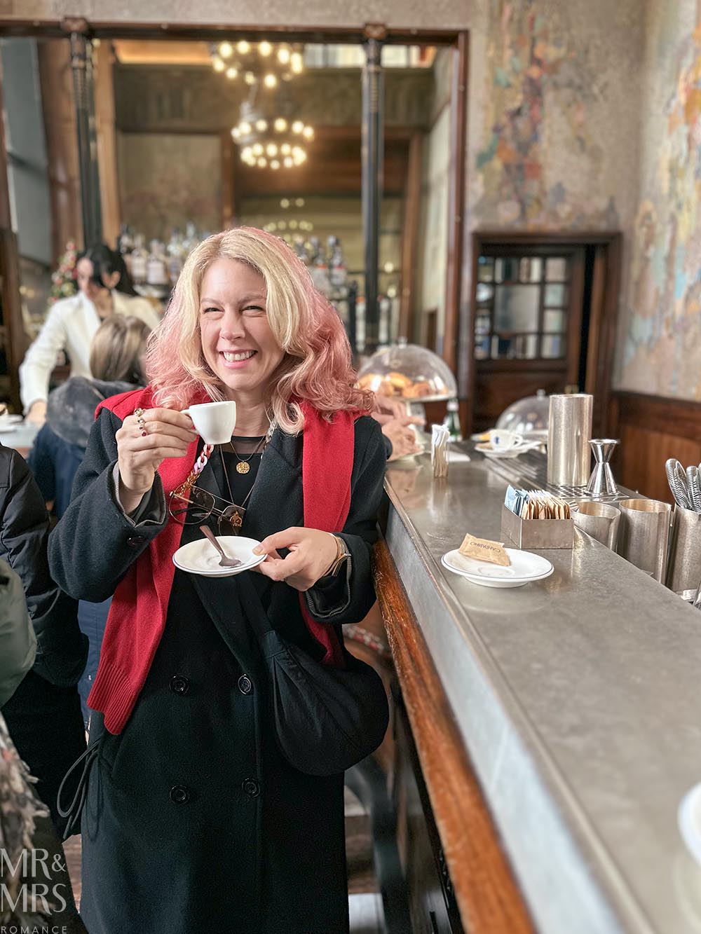 Visit Milan in winter - Christina and caffe