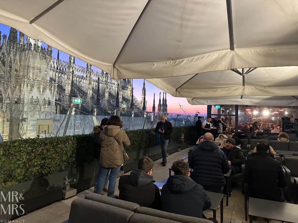 Visit Milan in winter - Il Bar at the top of Rinascente department store has the best views of Milan