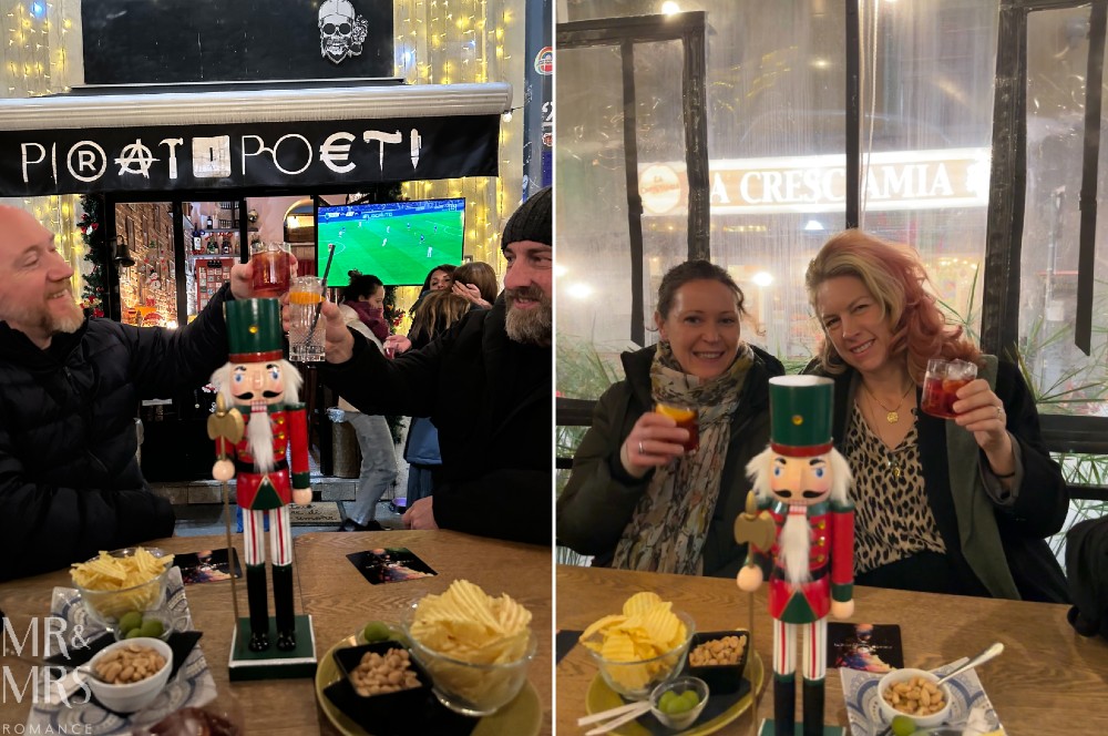 Visit Milan in winter - our favourite bar in Milan. Pirati Poeti (Pirates and Poets) is so friendly