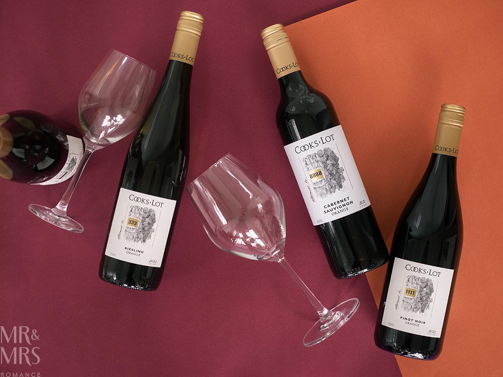 Cooks Lot Wines of Orange, NSW - flatlay of white wine