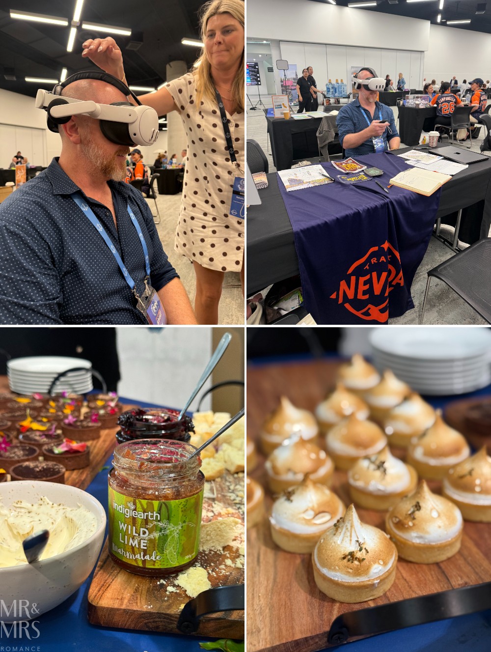 Flavour of the Month - February 2026 - IMM Sydney 2026 - activations. Travel Nevada's VR goggles and Indigiearth snacks
