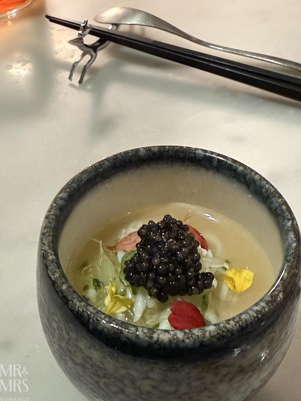 Where to eat in Sydney - romantic dinner - Izy.Aki omakase - chawanmushi savoury custard and oscietra caviar