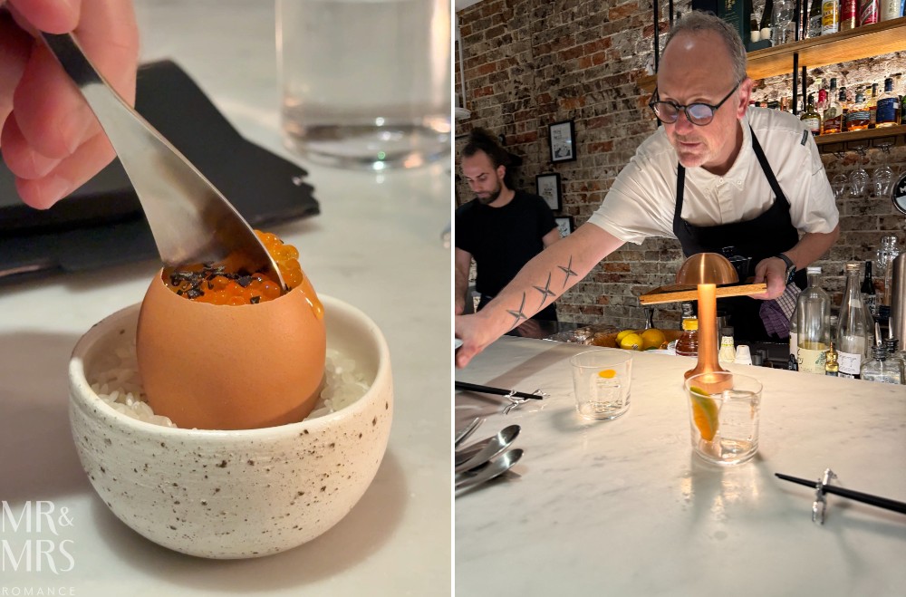 Flavour of the Month - April 2026 - Izy.Aki omakase collage: The Egg; owner Darren Templeman