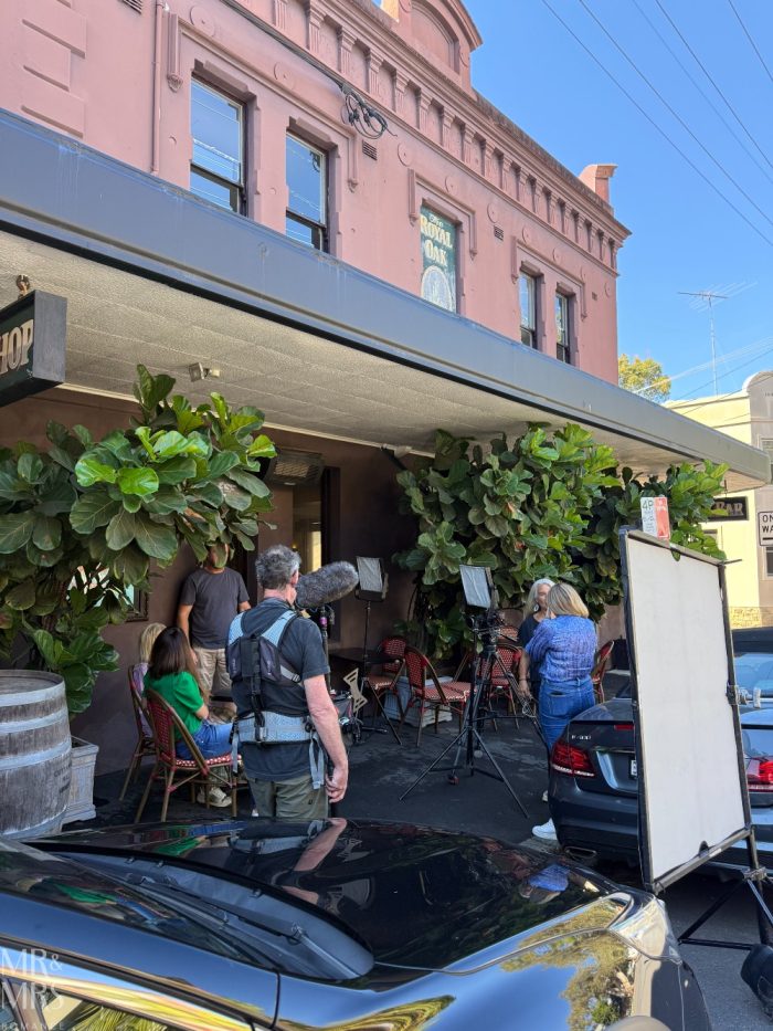 Filming Sydney Weekender at the Royal Oak Balmain for the Balmain Rozelle Heritage Pub Trail