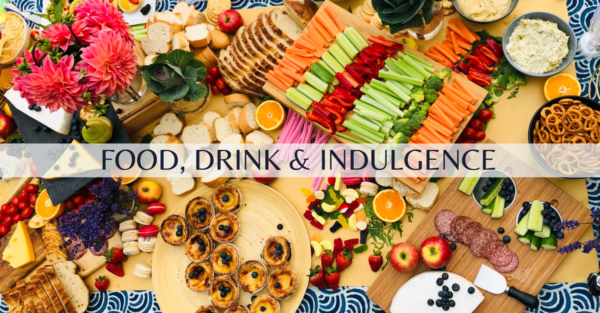 Christina and Jim - Mr and Mrs Romance party spread - hero image for Food Drink & Indulgence hub page