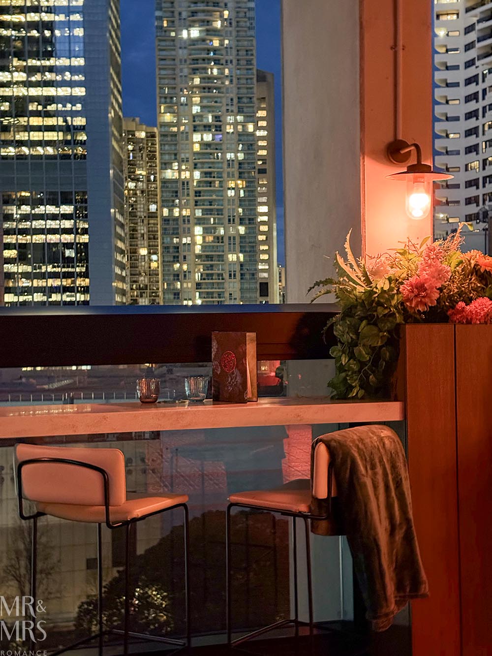 Vibe Hotel Sydney Darling Harbour review - Above 319 rooftop bar. View from edge of bar looking out over the city